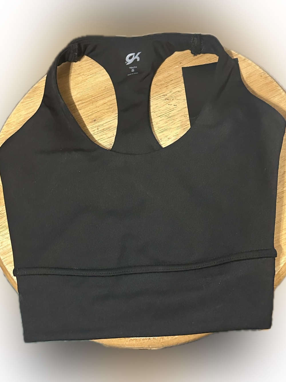 GK Elite Black Racerback Sports Bra
